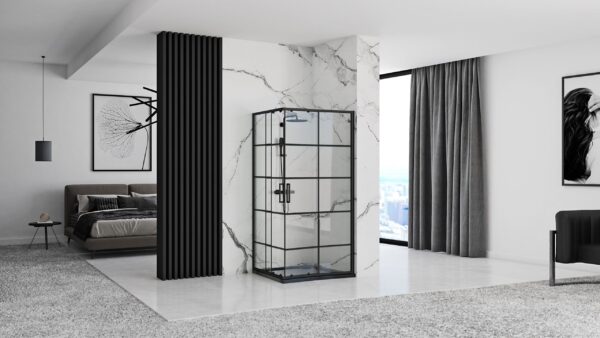Cabine de douche Rea Concept Black 80x100 – Image 2