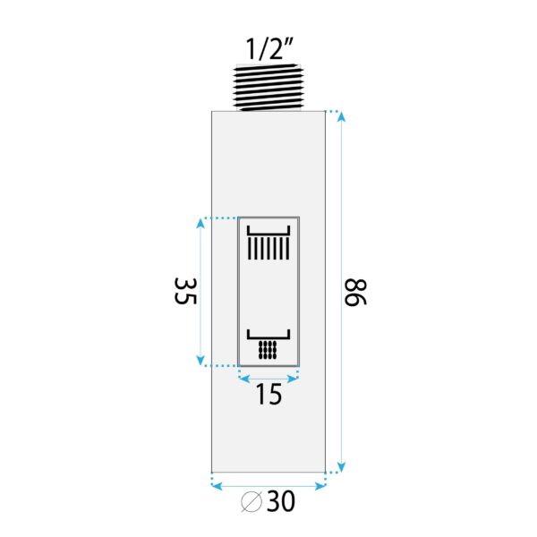 Sortie dair avec aérateur pour robinet de cuisine REA Fresh Brush Steel – Image 6