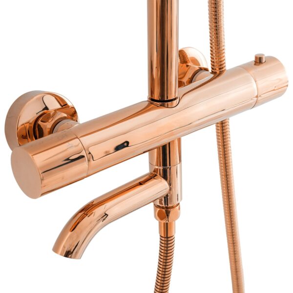 Kit de douche avec thermostat REA Lungo Rose Gold – Image 7