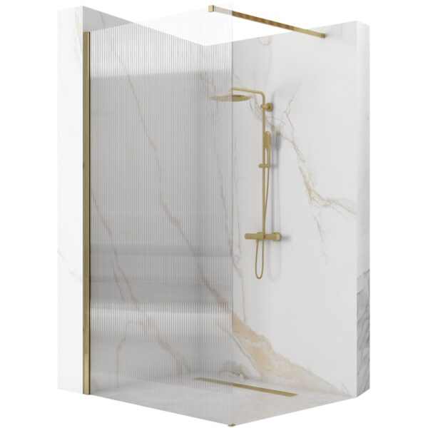 Paroi de douche Rea Aero Intimo Gold Brush 90