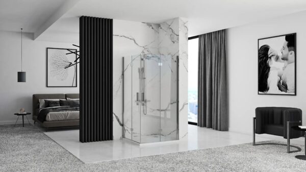 Cabine de douche Rea Molier Chrome Double 90x90 – Image 2