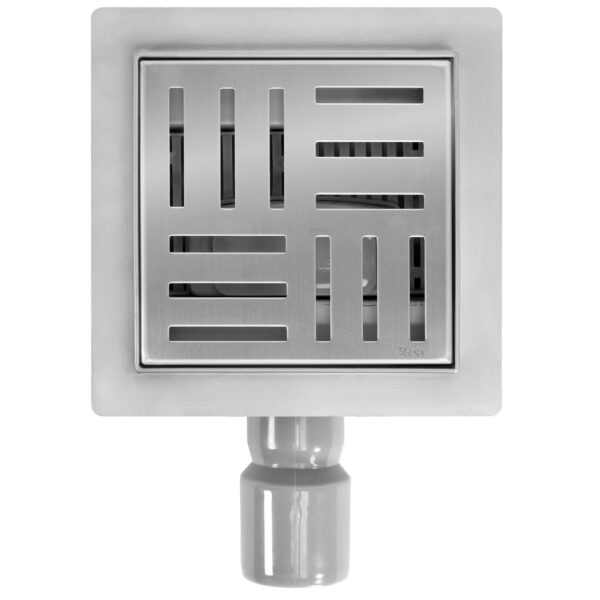Drain linéaire REA CROSS 150x150 Nickel Brush – Image 2