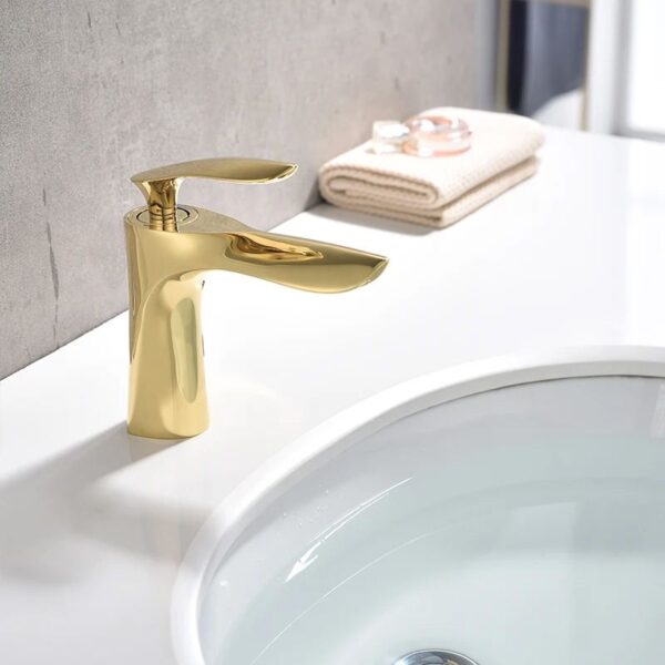 Robinet de lavabo Rea Orbit Gold Low – Image 5