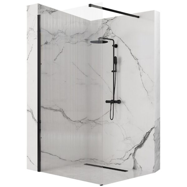 Paroi de douche Rea Aero Intimo Black Mat 120