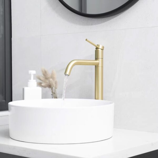 Robinet de salle de bain Rea Lugano Slim Brush Gold High – Image 5