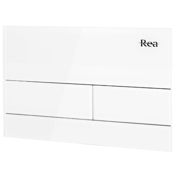 Plaque de commande WC type K011A-Q Rea T White Glass – Image 2