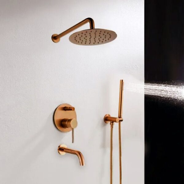 Colonne de douche-baignoire encastrée Rea Lungo Copper + BOX – Image 3