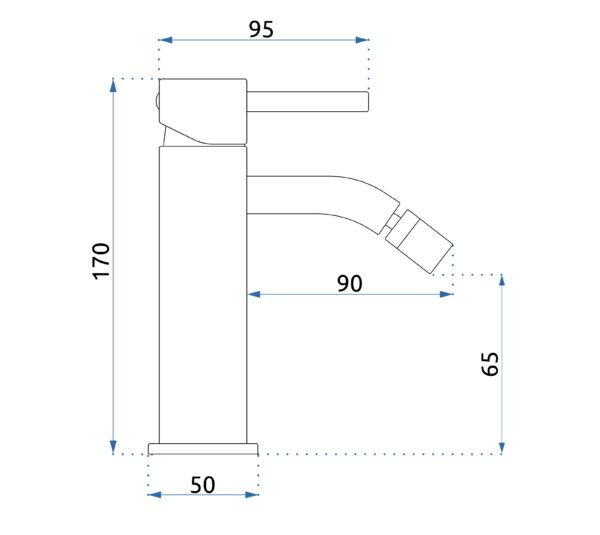 Robinet de bidet Rea Lungo Chrome – Image 4