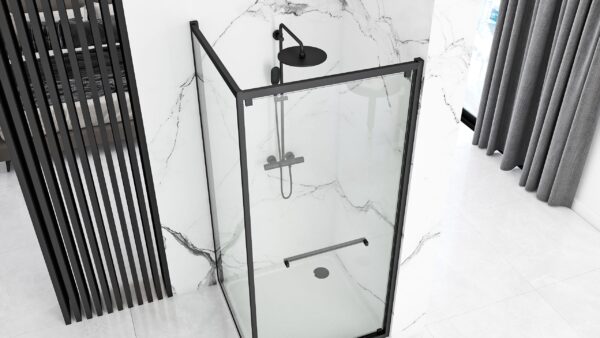 Cabine de douche Rea Space In Black 80x100 – Image 3