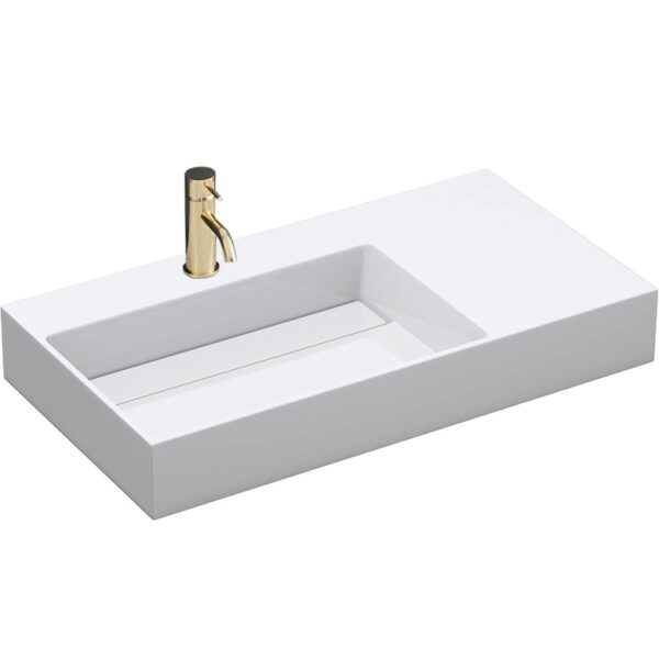 Vasque en conglomérat  Archi 90 CM White – Image 2