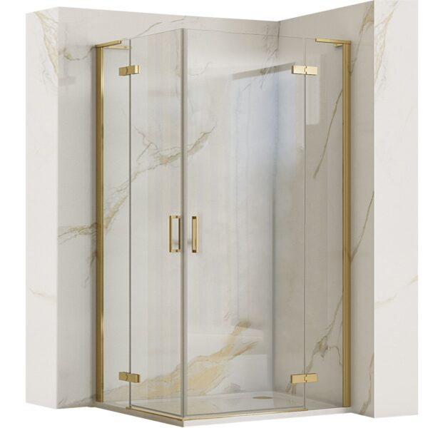 Cabine de douche REA Hugo 90x100 Gold Brush