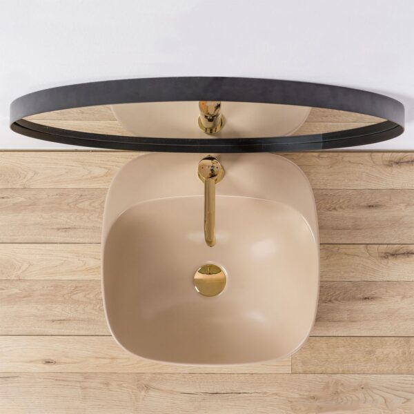 Vasque à poser Rea Luiza 42 Beige MAT – Image 4