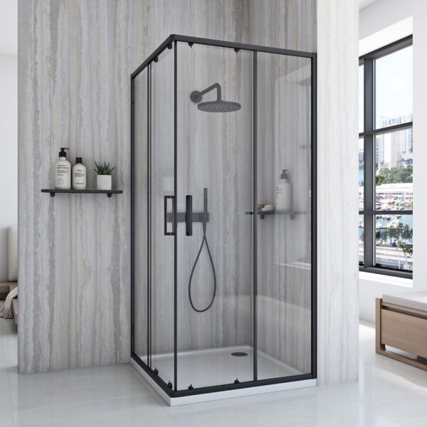 Cabine de douche Rea City 80x80 Black – Image 2