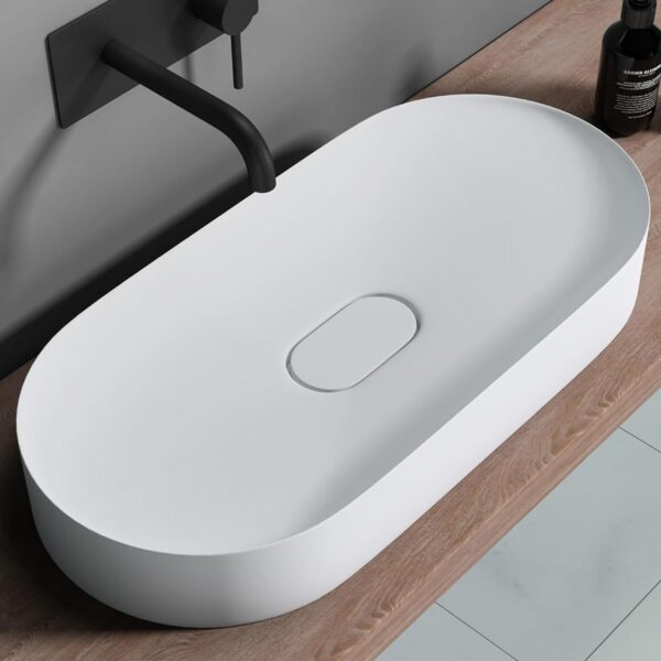 Vasque en conglomérat  IRIS 71 CM White – Image 4