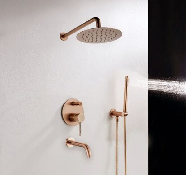 Colonne de douche-baignoire encastrée Rea Lungo Rose Gold + BOX – Image 2