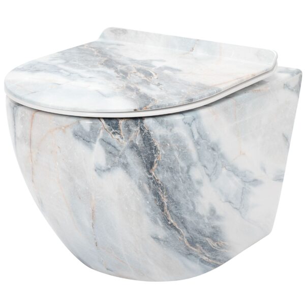 Cuvette WC suspendue Rea Carlos Slim Granit Shiny N