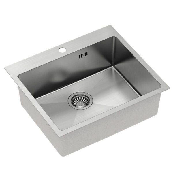 Évier en acier RUSSEL 110 BRUSH NICKEL