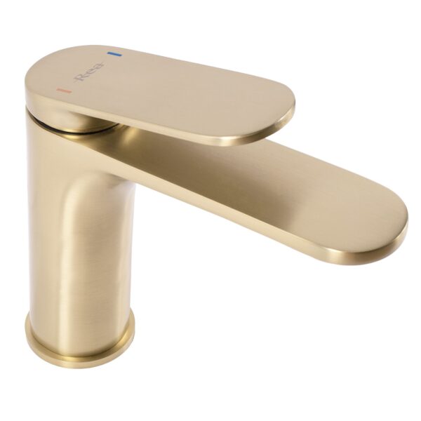 Robinet de lavabo Rea Marco Brush  Gold low – Image 2