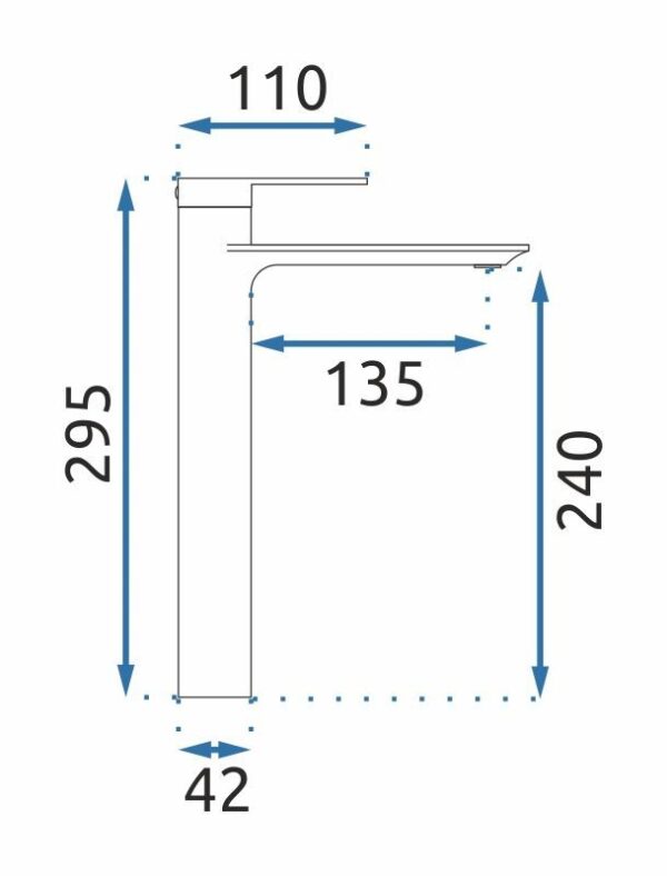 Robinet de lavabo REA VENETA Chrome High – Image 3