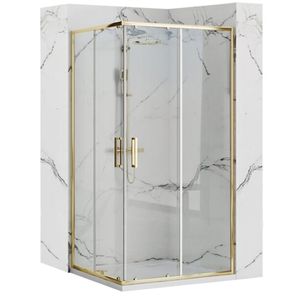 Cabine de douche Rea Punto 80x100 Gold