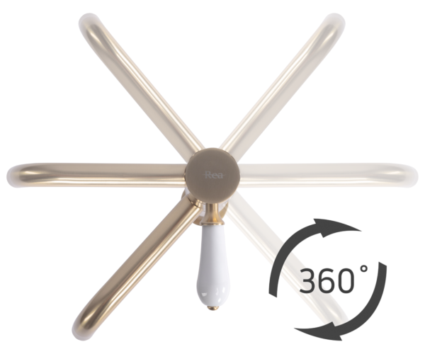 Robinet de lavabo Rea Serra Brush  Gold high – Image 4