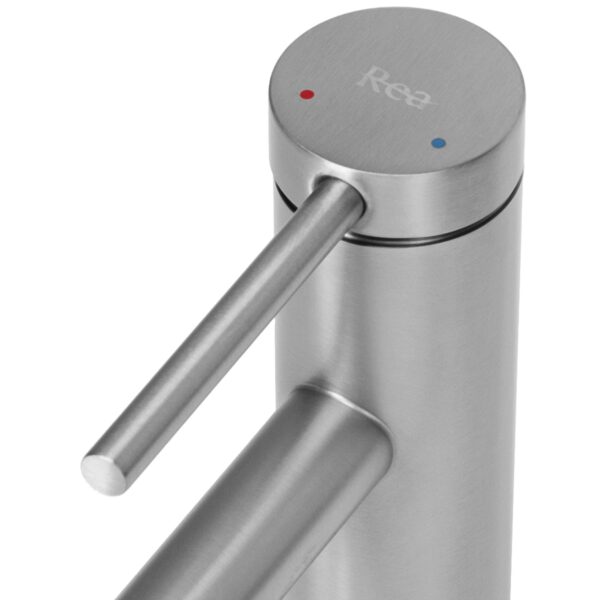 Robinet de lavabo Rea Foss Nickel Brush Low – Image 5