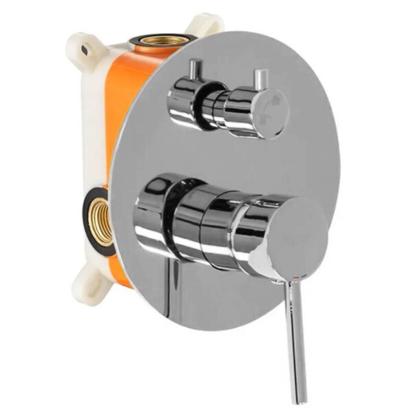 Colonne de douche-baignoire encastrée Rea Lungo Chrome + BOX – Image 2