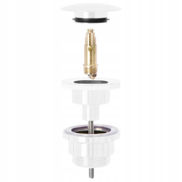Bonde de lavabo universel clic-clac Rea White – Image 2