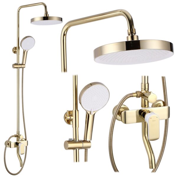 Kit de douche REA BLOOM WHITE GOLD