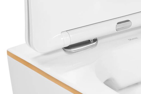 Cuvette WC Carlo white Mini Flat Gold Edge – Image 4