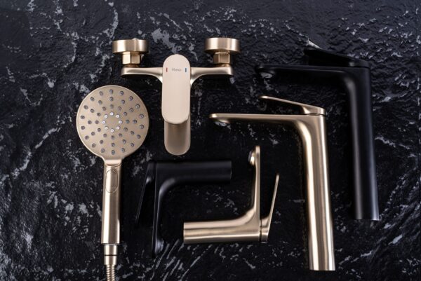 Robinet de lavabo Rea Marco Brush  Gold low – Image 5