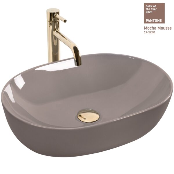 Vasque à poser Rea Lisa Beige Shiny