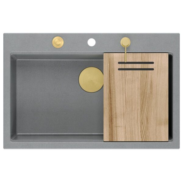 évier en granit MARC 110 WORKSTATION Grey Metallic – Image 4
