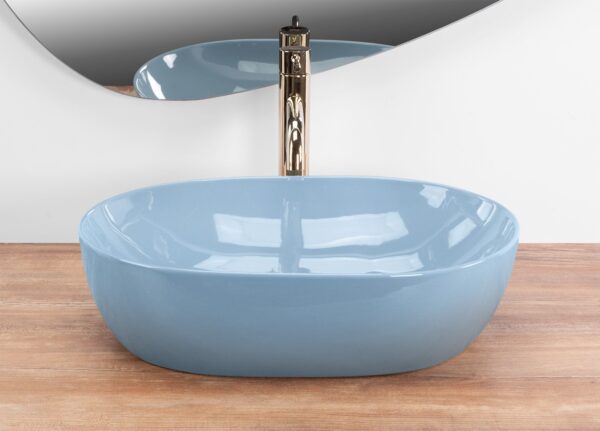 Vasque à poser Rea LISA L.BLUE SHINY – Image 3