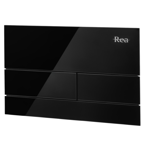 Plaque de commande WC type K011A-Q Rea T Black Glass – Image 2