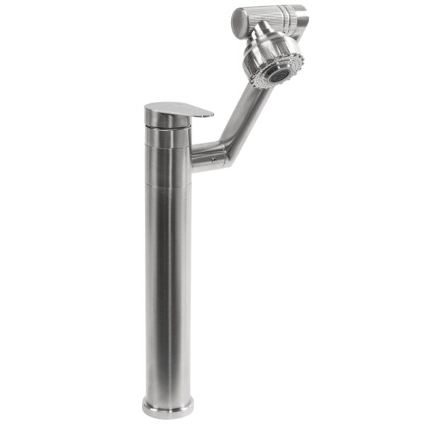 Robinet de salle de bain Rea PACO Nickel Brush INOX High
