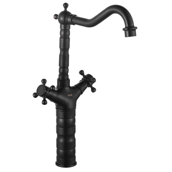 Robinet de salle de bain de cuisine Rea Rustico Old Black