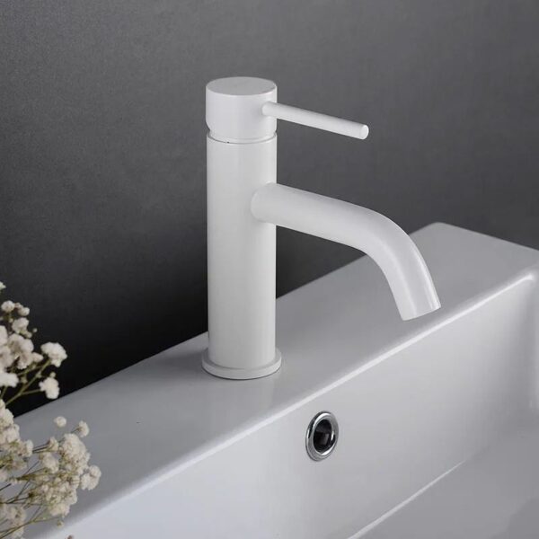 Robinet de lavabo Rea Lungo White Low – Image 2