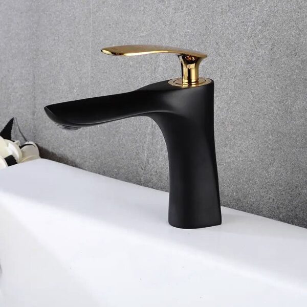 Robinet de lavabo Rea Orbit Black Gold low – Image 5