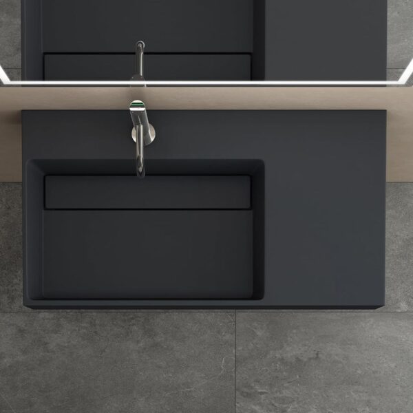 Vasque en conglomérat  Archi 90 CM Grey MATT – Image 4