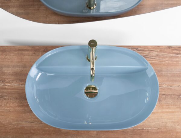 Vasque à poser REA Aura 61 L.Blue Shiny – Image 3