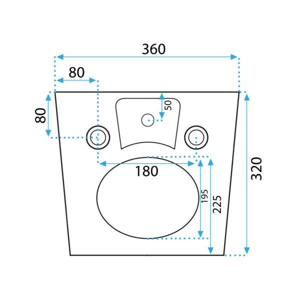 Bidet suspendu Carlo Mini Black Mat – Image 3