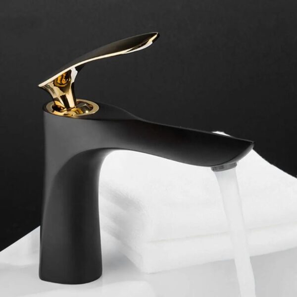 Robinet de lavabo Rea Orbit Black Gold low – Image 2