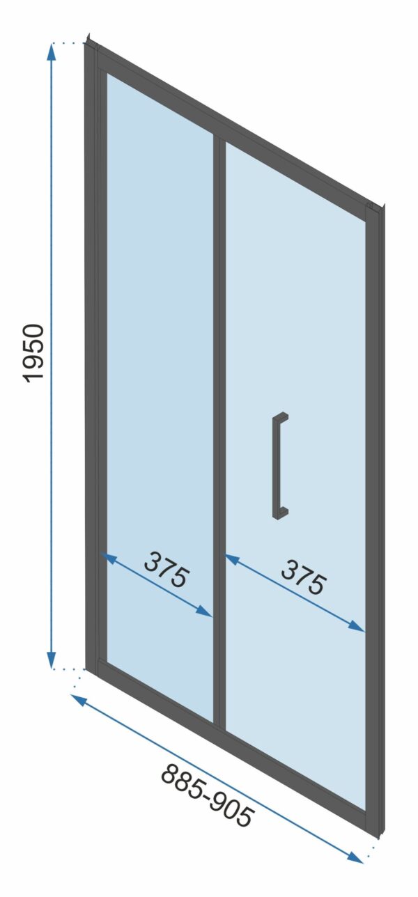Porte de douche pliante Rapid Fold 90 – Image 5