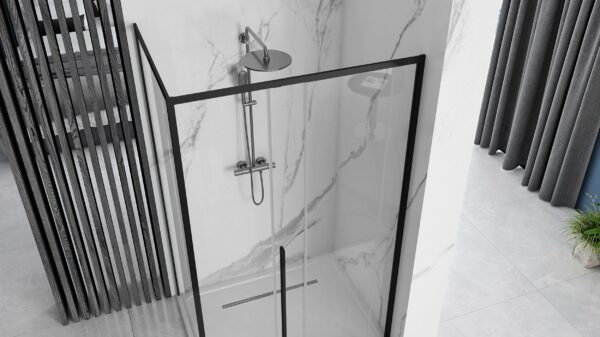 Cabine de douche SOLAR BLACK MAT 120x90 – Image 3