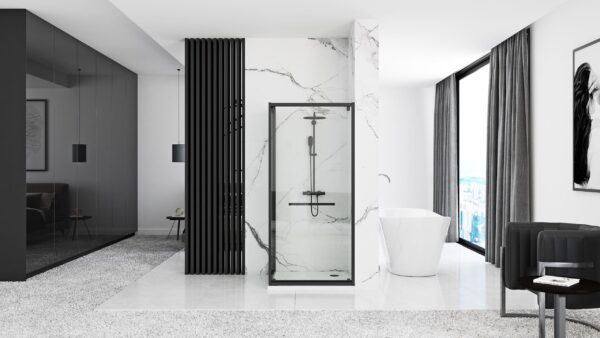 Cabine de douche Rea Space In Black 80x100 – Image 4