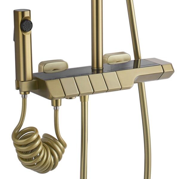 Kit de douche avec thermostat REA ROB Gold Brush – Image 2