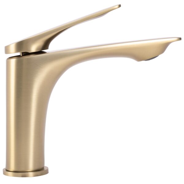 Robinet de salle de bain Rea AVALON brush gold Low – Image 2