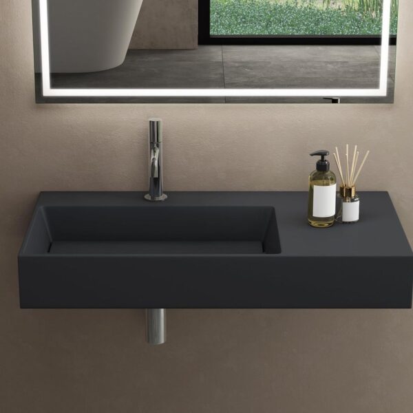 Vasque en conglomérat  Archi 90 CM Grey MATT – Image 3