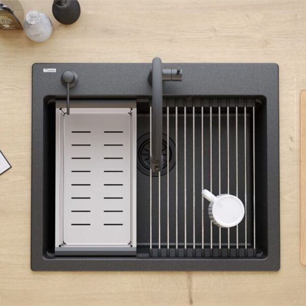 évier en granit KURT 110 WORKSTATION Black Dotted – Image 7